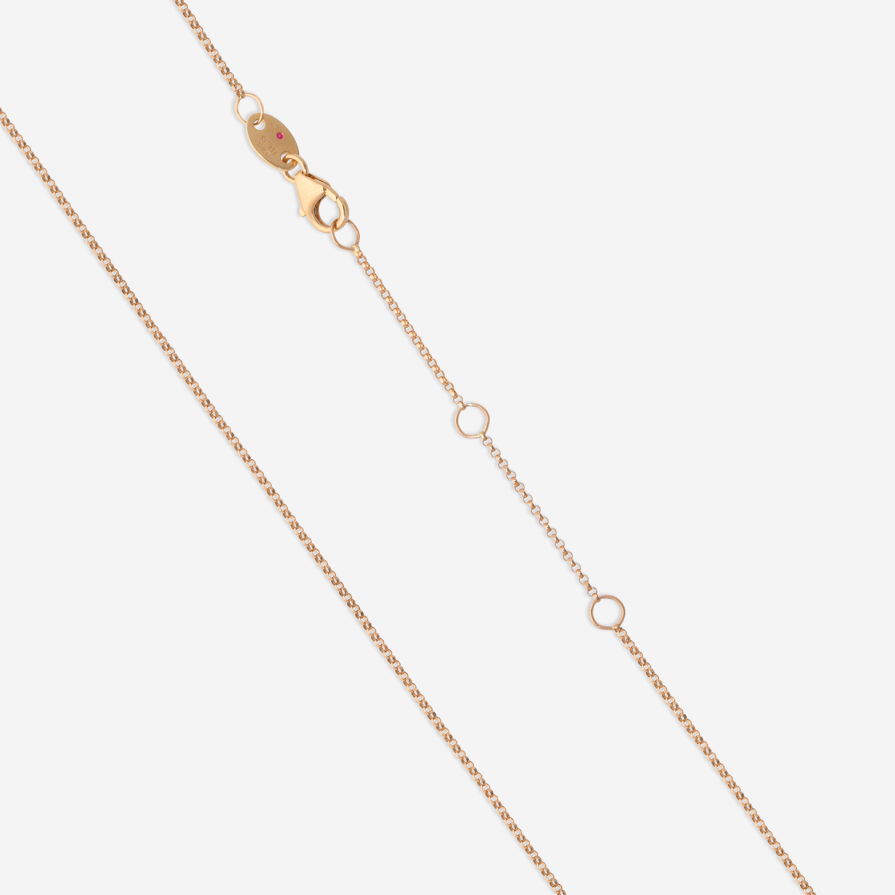 Roberto Coin Domino 18K Rose Gold Diamond Pendant Necklace 8883335AX17X