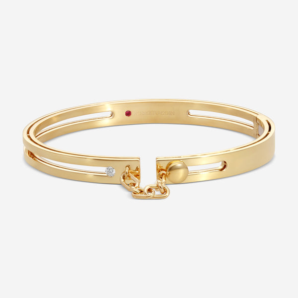 Roberto Coin Navarra 18K Yellow Gold Diamond Bangle Bracelet 8883346AYBAXS - THE SOLIST