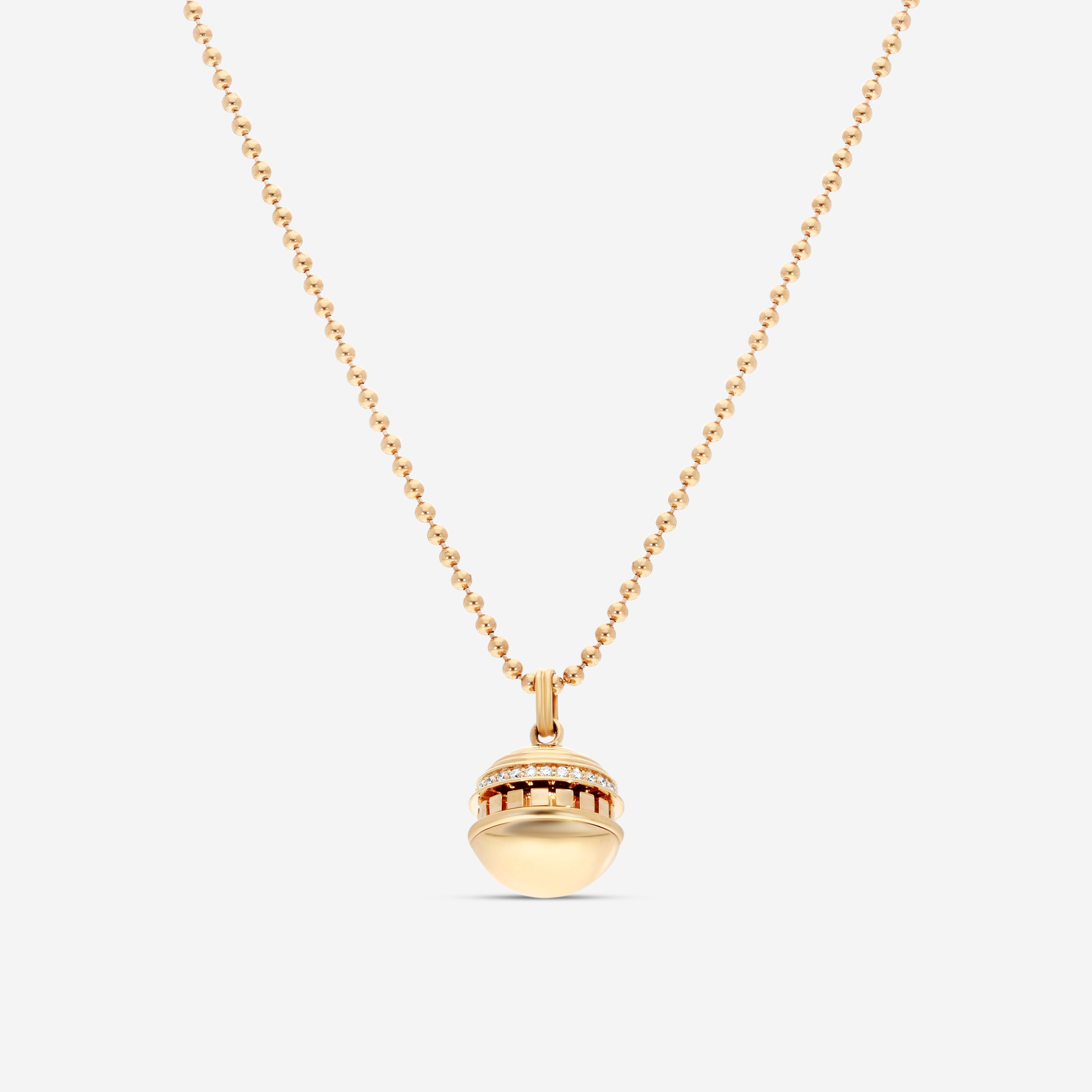 Roberto Coin Mosaic 18K Rose Gold Diamond Pendant Necklace 8883551AX17X