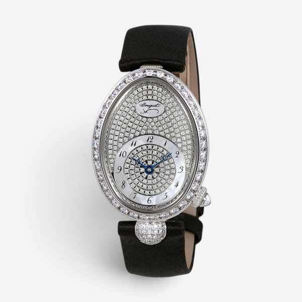 Breguet Reine de Naples 18K White Gold Diamond Automatic Ladies Watch 8928BB