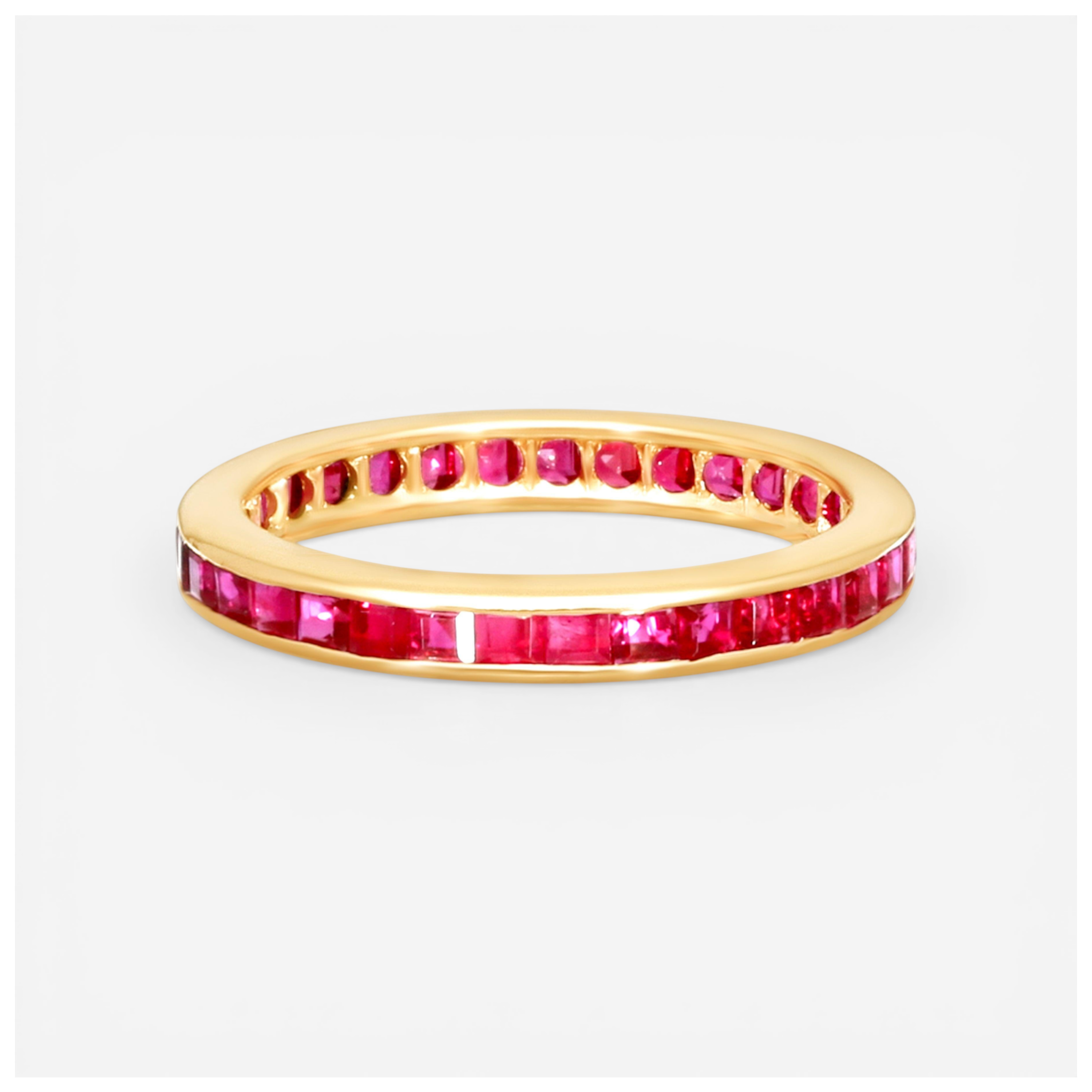 Suna 14K Yellow Gold Ruby Wedding Band Ring Sz. 6 W88629RYY