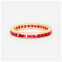 Suna 14K Yellow Gold Ruby Wedding Band Ring Sz. 6 W88629RYY