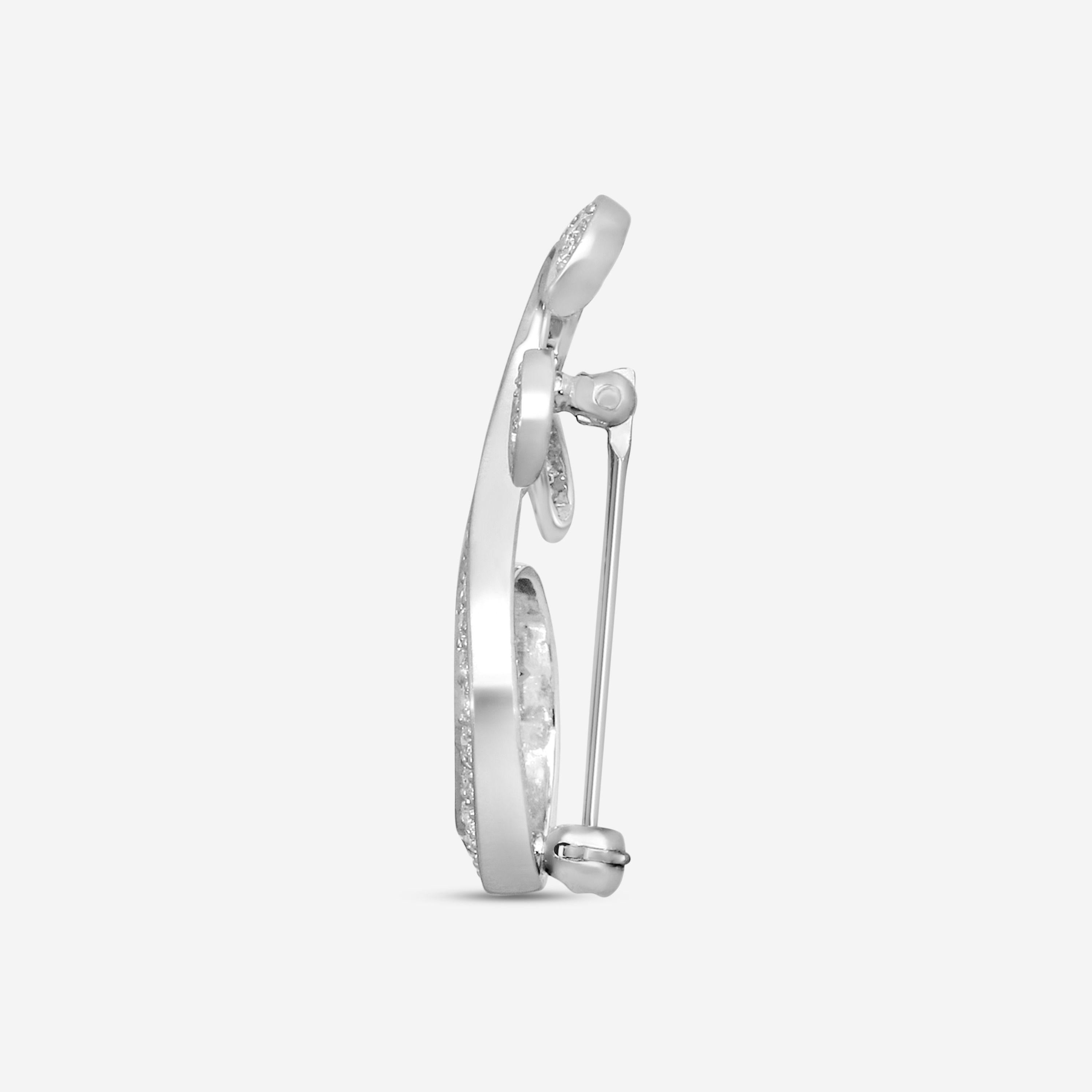 Suna Platinum Diamond Paisley Pin P7327P
