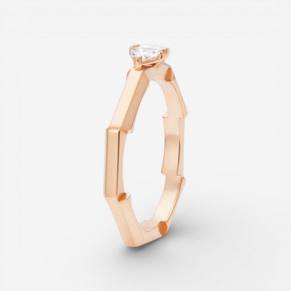 Gucci Link to Love 18K Rose Gold Diamond Ring YBC7449710010 - THE SOLIST