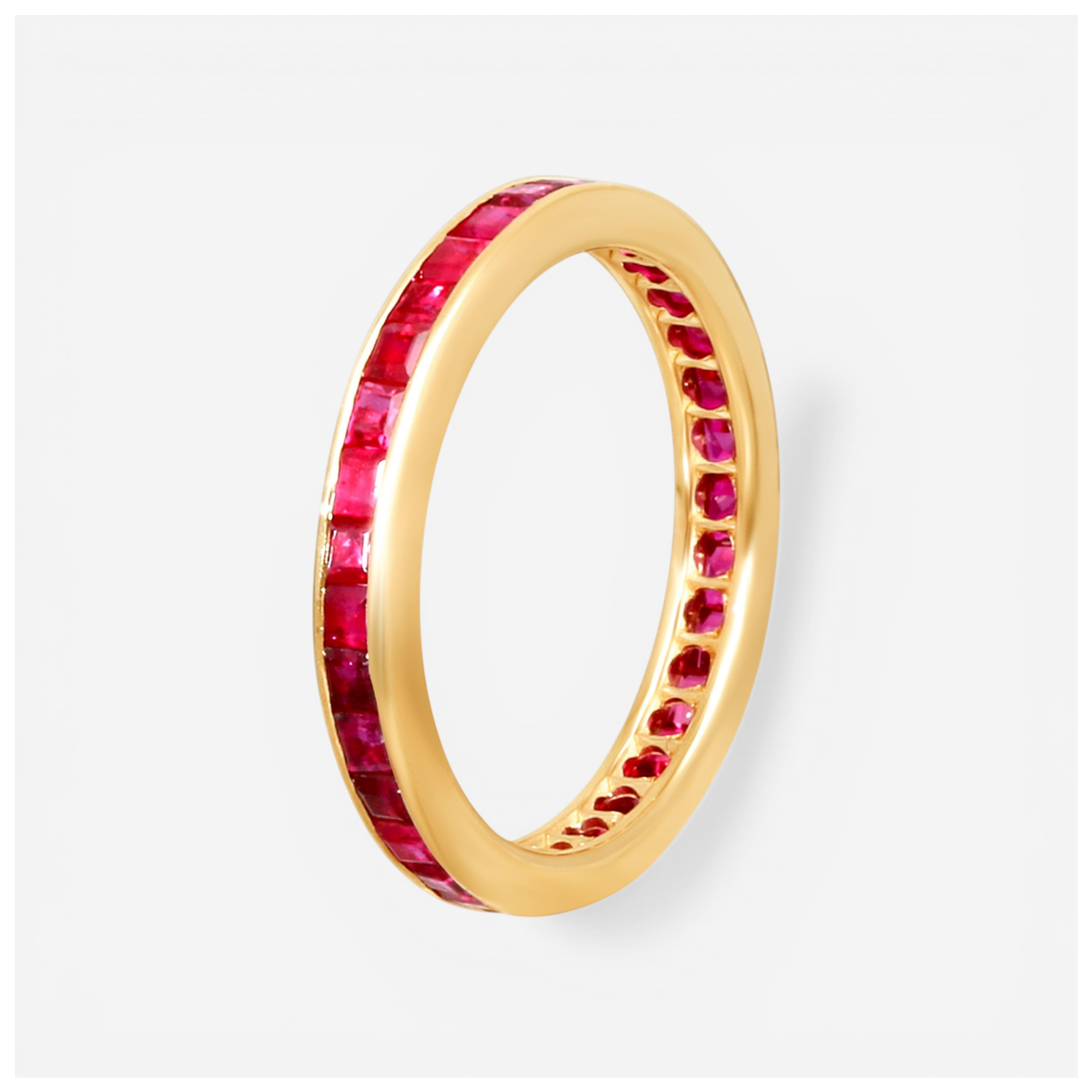 Suna 14K Yellow Gold Ruby Wedding Band Ring Sz. 6 W88629RYY
