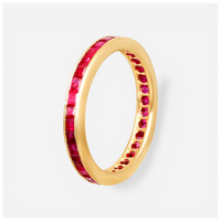 Suna 14K Yellow Gold Ruby Wedding Band Ring Sz. 6 W88629RYY