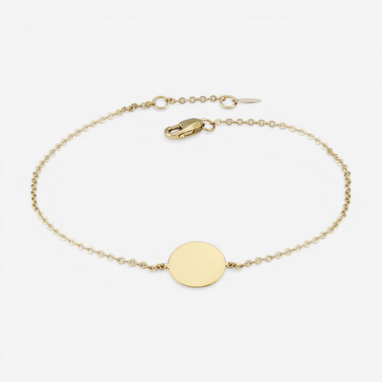 Ina Mar 14K Yellow Gold Round Disc Chain Bracelet 9025637.5