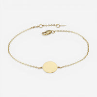 Ina Mar 14K Yellow Gold Round Disc Chain Bracelet 9025637.5