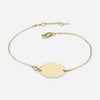 Ina Mar 14K Yellow Gold Diamond Oval Disc Bracelet 9025647.5-D
