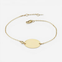 Ina Mar 14K Yellow Gold Diamond Oval Disc Bracelet 9025647.5-D