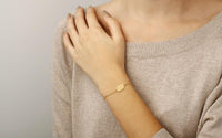 14K Yellow Gold 17mm Oval Disc Chain Bracelet 9025649