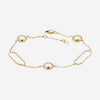 Ina Mar 14K Yellow Gold Oval Twist Beads Chain Bracelet 9025847.5