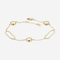 Ina Mar 14K Yellow Gold Oval Twist Beads Chain Bracelet 9025847.5