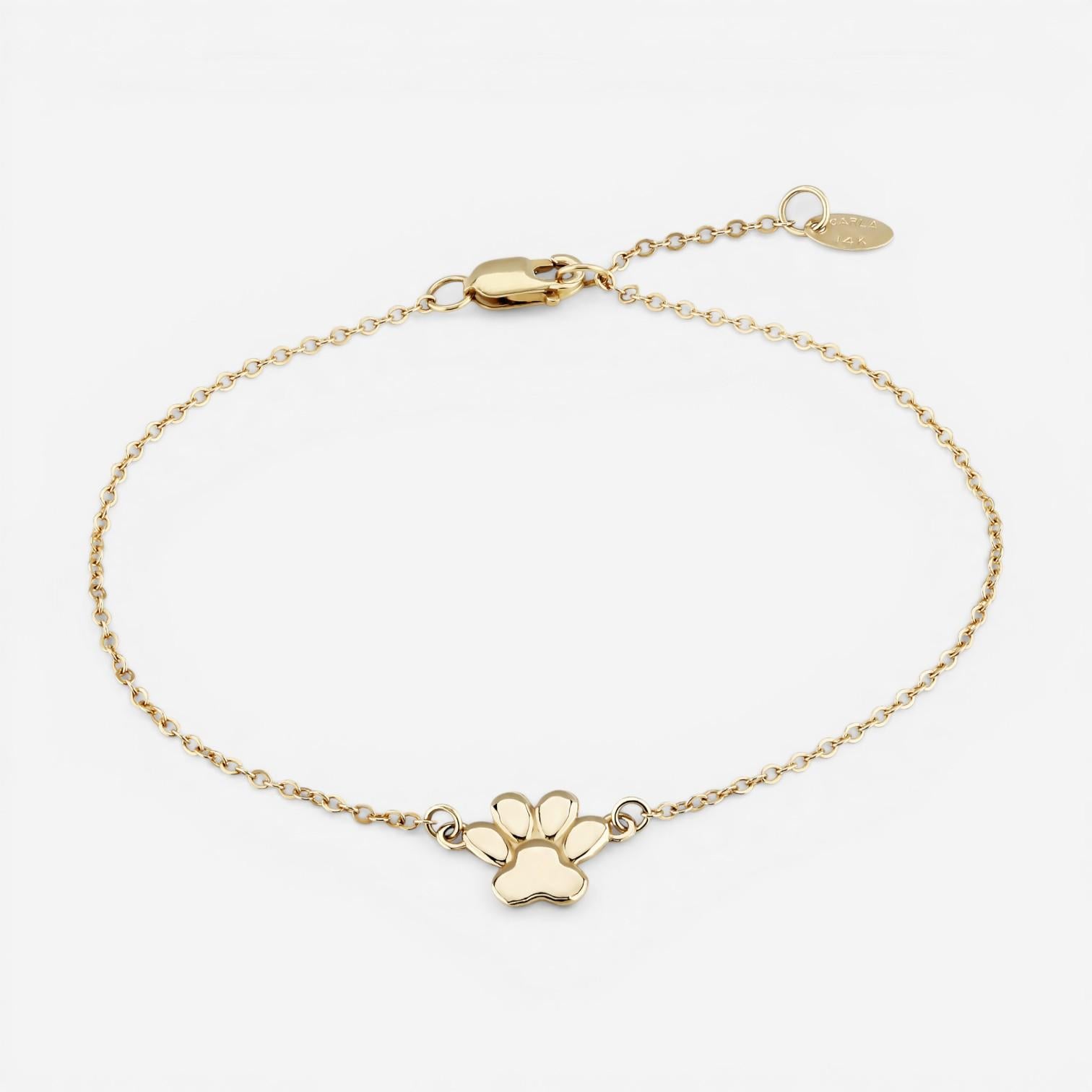 Ina Mar 14K Yellow Gold Dog Paw Bracelet 902637.5