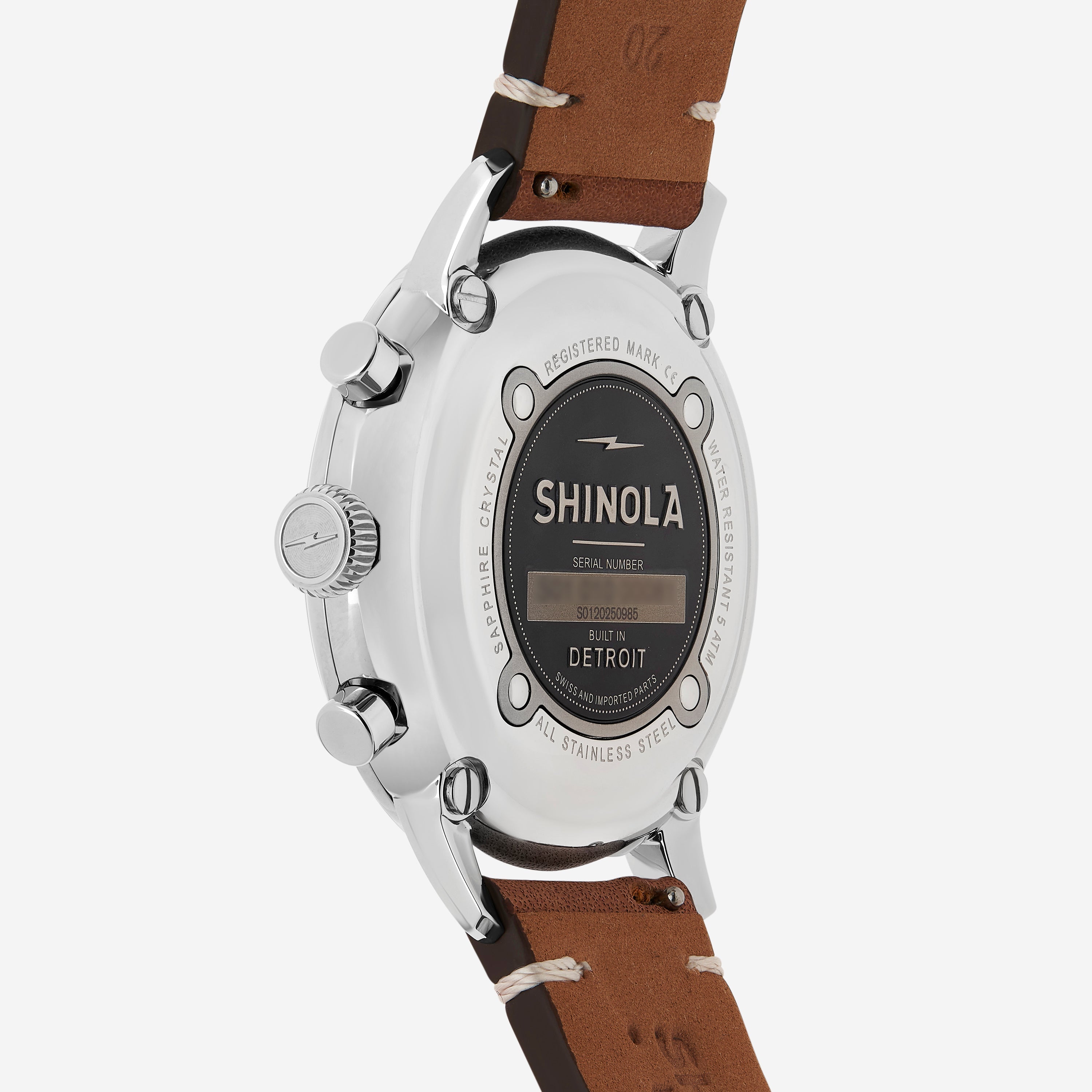 Shinola The Traveler Stainless Steel Men's Quartz Chronograph Watch S0120250985