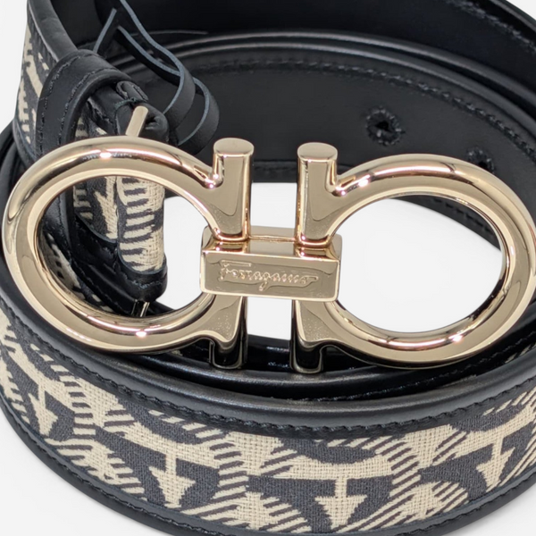 Salvatore Ferragamo 706117 Women's Double Gancini Belt Size 100 MSRP $550 - THE SOLIST