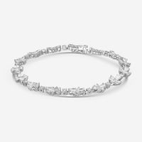 Cosibelli Wish 14K White Gold Floral Diamond Tennis Bracelet CJ/2938