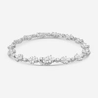 Cosibelli Wish 14K White Gold Floral Diamond Tennis Bracelet CJ/2938