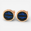 Montblanc 114779 Men's Round Soundbars Miles Davis Jazz Black Cufflinks MSRP $475 - THE SOLIST
