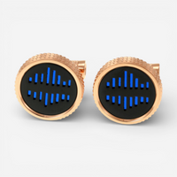 Montblanc 114779 Men's Round Soundbars Miles Davis Jazz Black Cufflinks MSRP $475 - THE SOLIST