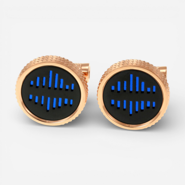 Montblanc 114779 Men's Round Soundbars Miles Davis Jazz Black Cufflinks MSRP $475 - THE SOLIST