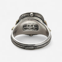 Konstantino Sterling Silver & 18K Yellow Gold Diamond Ring Sz. 7 DKJ90-109-S7