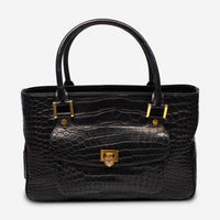 Chopard Riviera Matte Black Alligator Leather Handbag 95000-0178