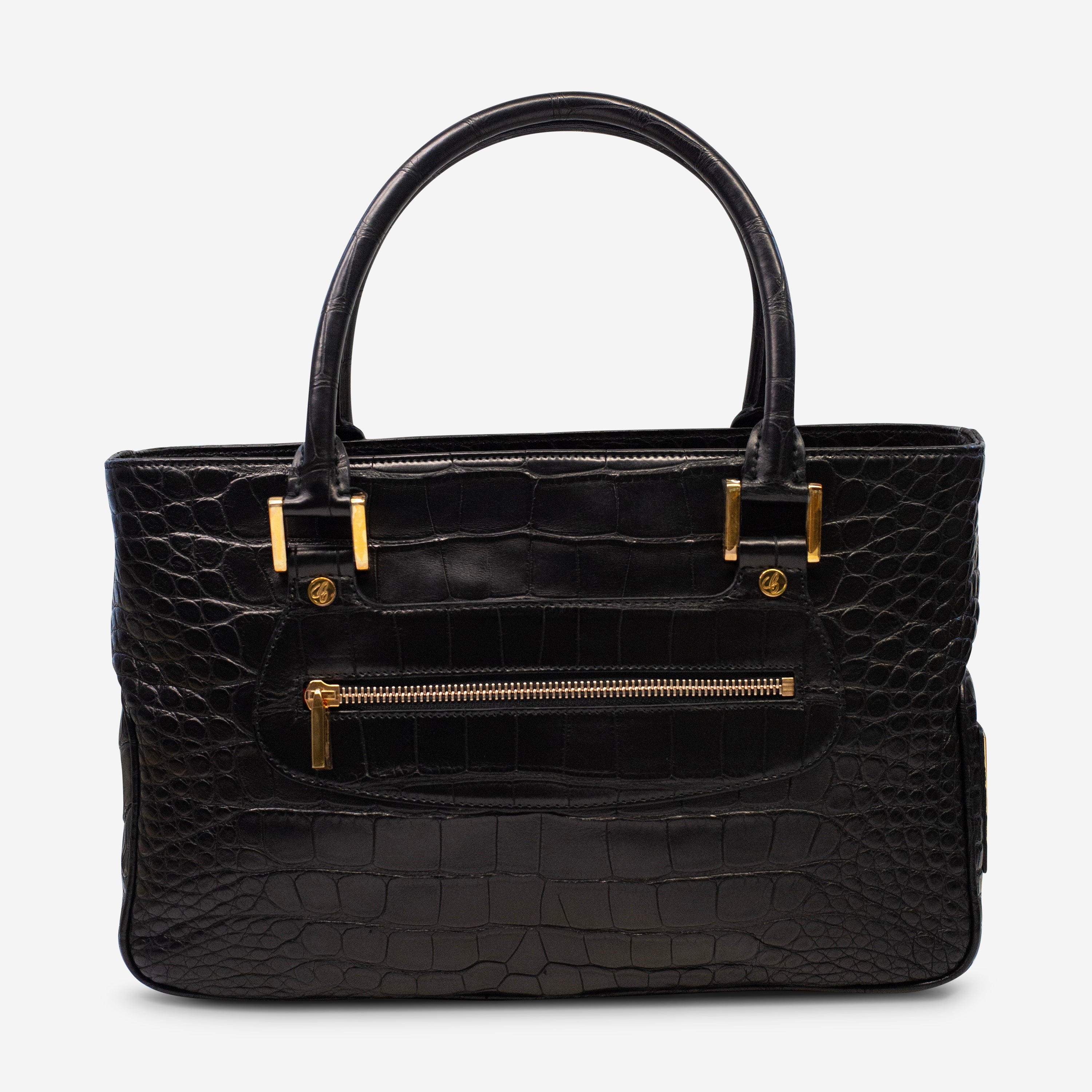 Chopard Riviera Matte Black Alligator Leather Handbag 95000-0178