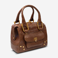 Chopard Caroline Mini Matte Brown Alligator Leather Handbag 95000-0193
