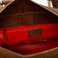 Chopard Caroline Mini Matte Brown Alligator Leather Handbag 95000-0193