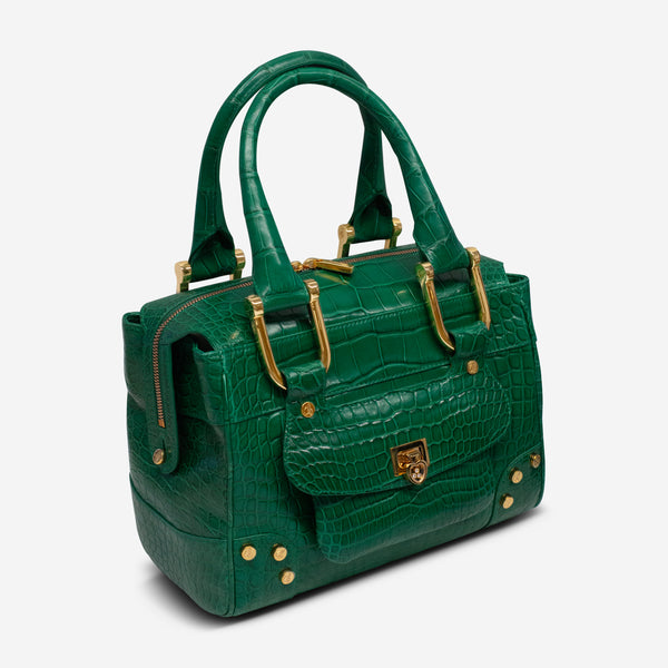 Chopard Caroline Mini Shiny Green Alligator Leather Handbag 95000-0209 - THE SOLIST
