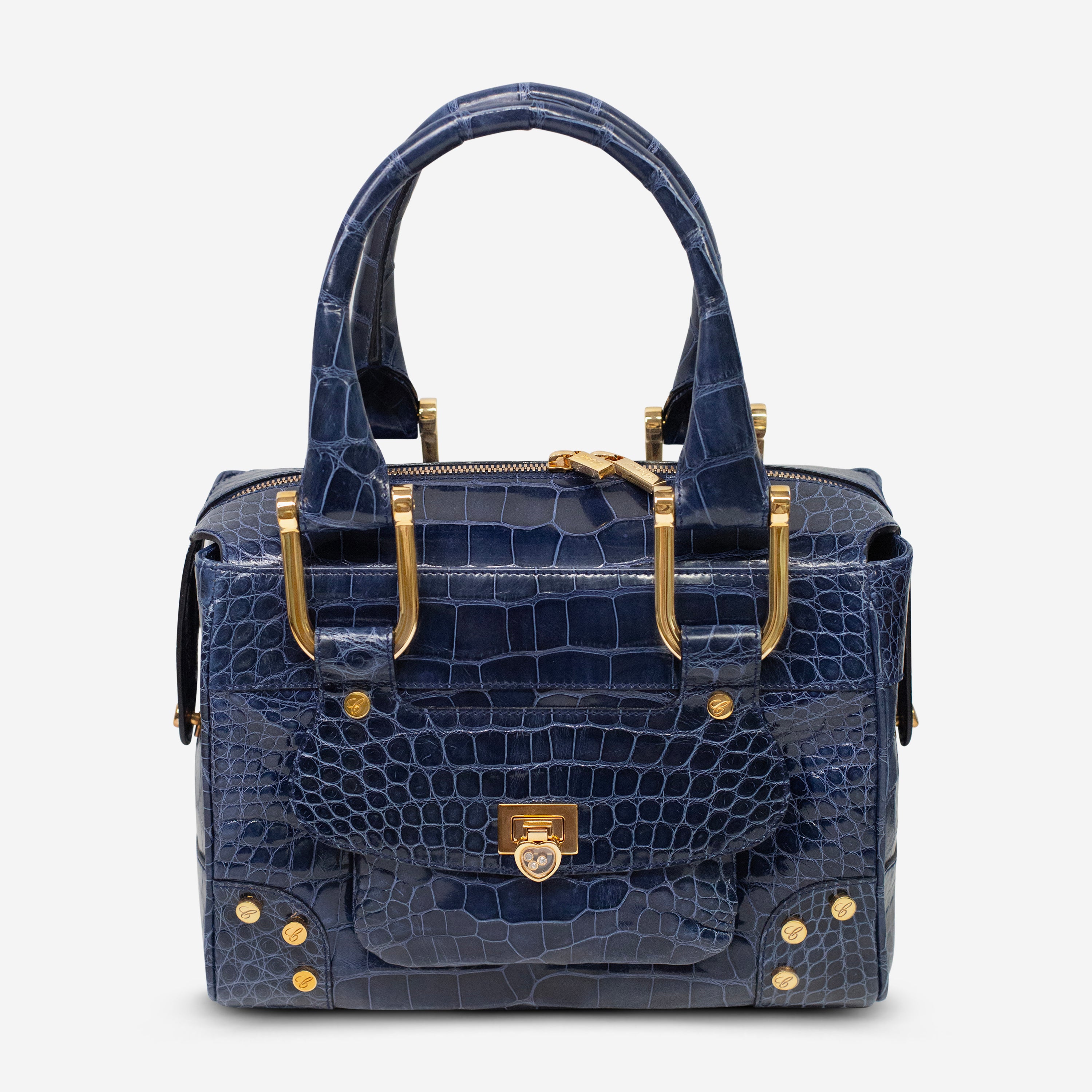 Chopard Caroline Mini Shiny Blue Alligator Leather Handbag 95000-0279 - THE SOLIST