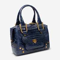 Chopard Caroline Mini Shiny Blue Alligator Leather Handbag 95000-0279