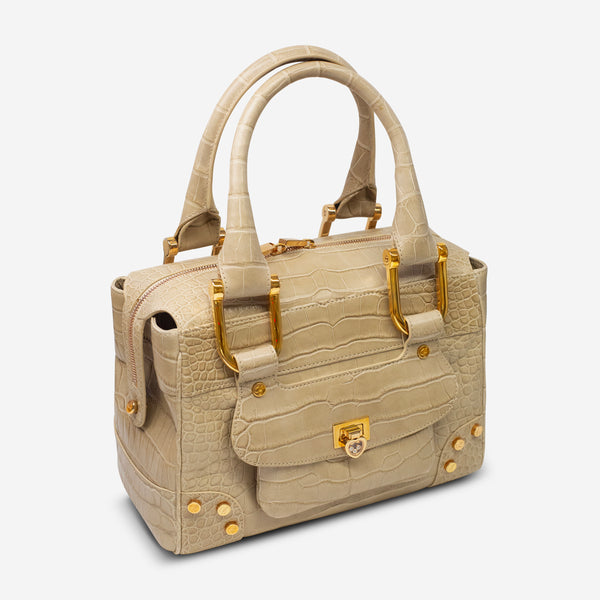 Chopard Caroline Mini Matte Beige Alligator Leather Handbag 95000-0280 - THE SOLIST