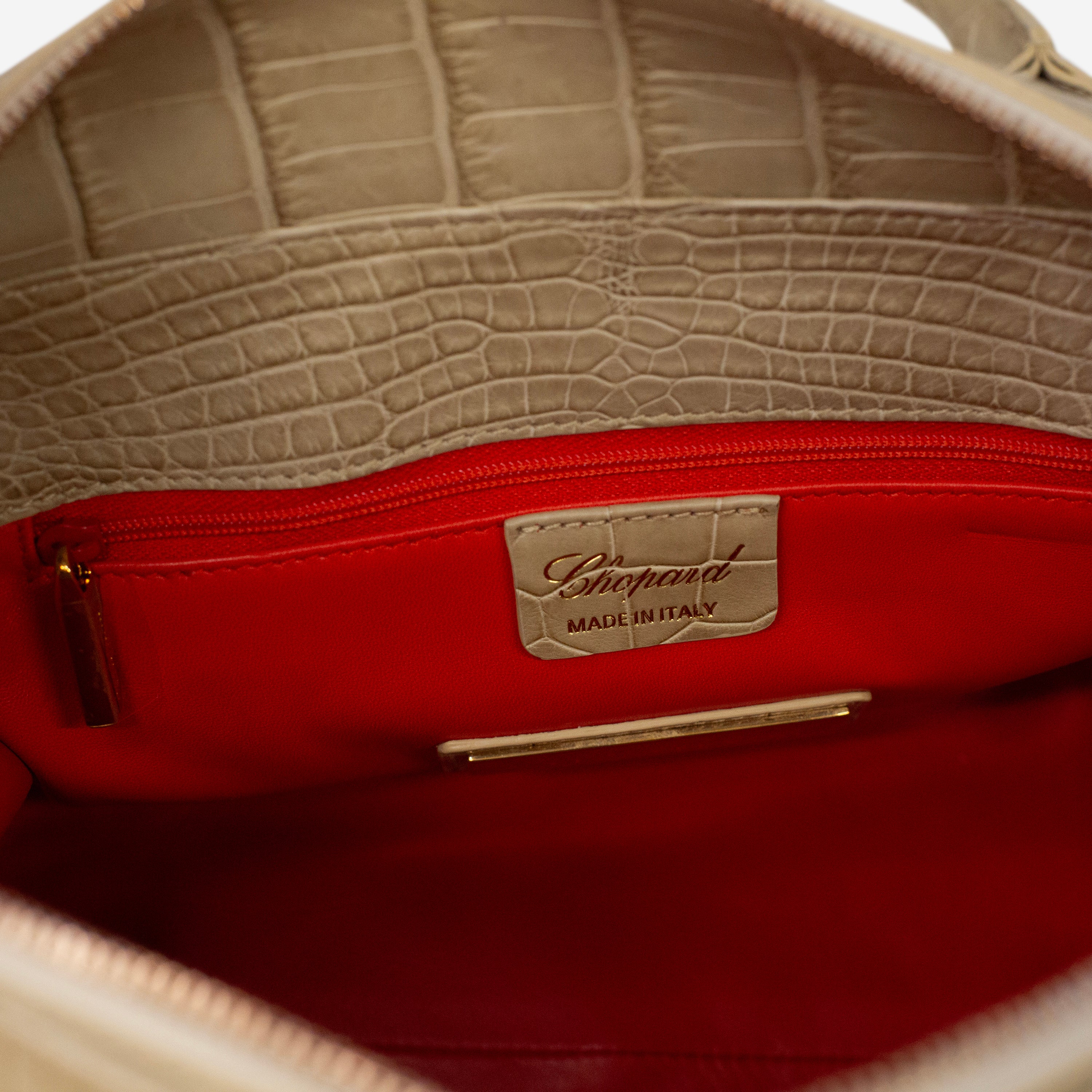 Chopard Caroline Mini Matte Beige Alligator Leather Handbag 95000-0280 - THE SOLIST