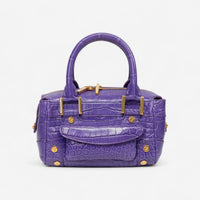 Chopard Baby Caroline Purple Shiny Alligator Leather Handbag 95000-0283