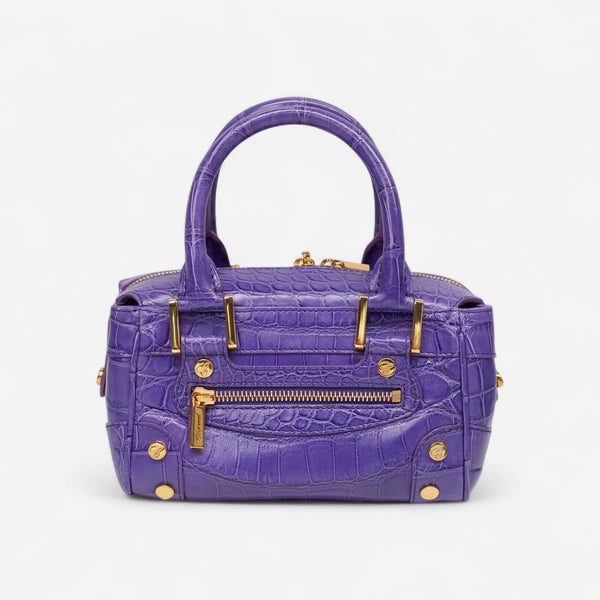 Chopard Baby Caroline Purple Shiny Alligator Leather Handbag 95000-0283
