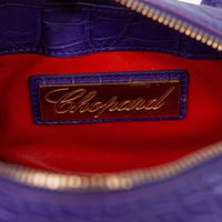 Chopard Baby Caroline Purple Shiny Alligator Leather Handbag 95000-0283