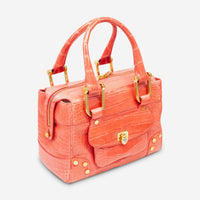 Chopard Caroline Mini Shiny Coral Alligator Leather Handbag 95000-0206 - THE SOLIST