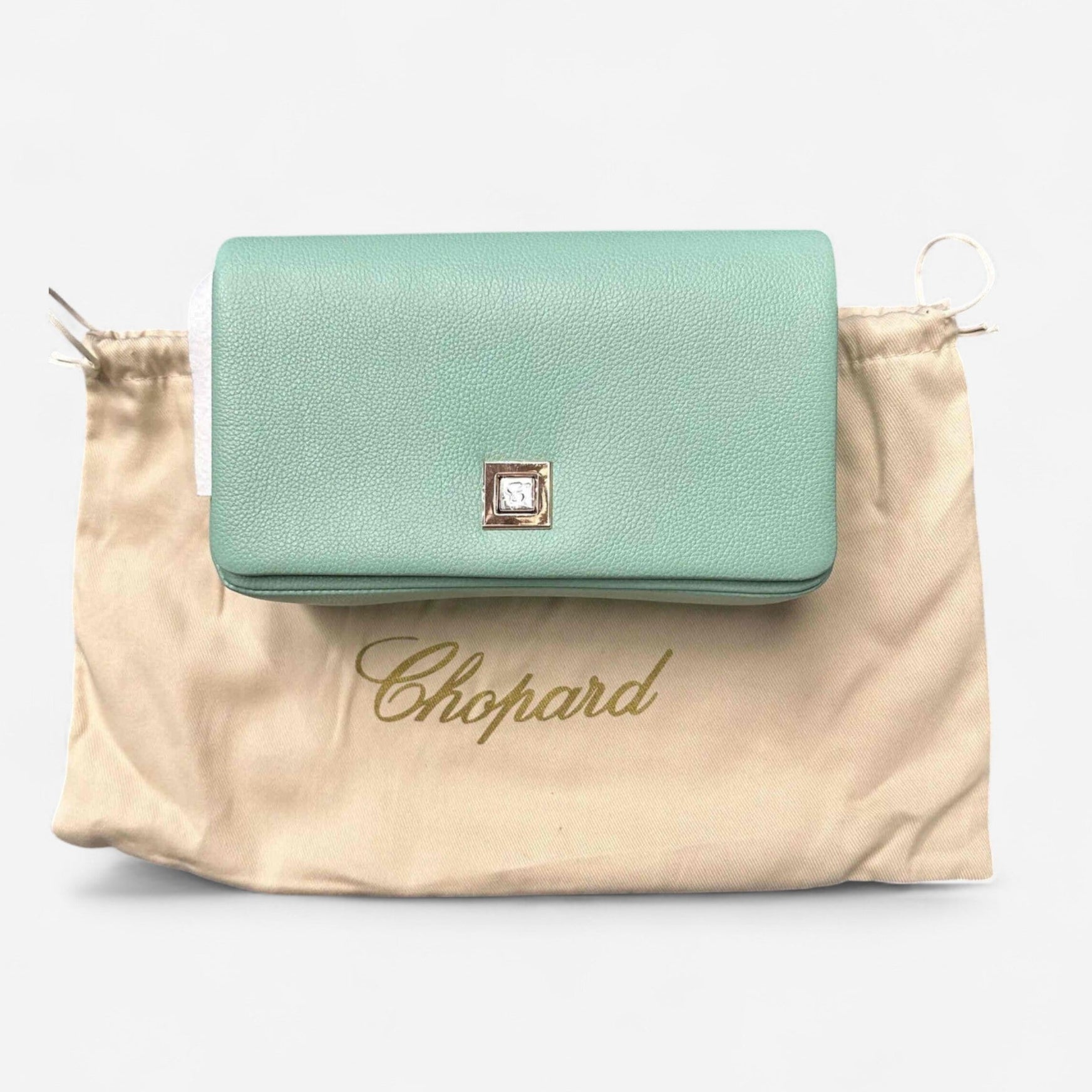 Chopard Ice Cube Mint Green Leather Shoulder Bag 95000-1173 - THE SOLIST