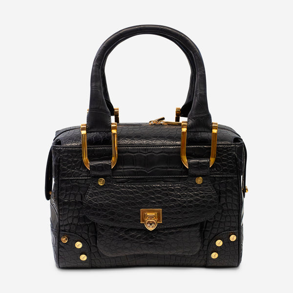 Chopard Caroline Mini Matte Black Alligator Leather Handbag 95000-0176 - THE SOLIST