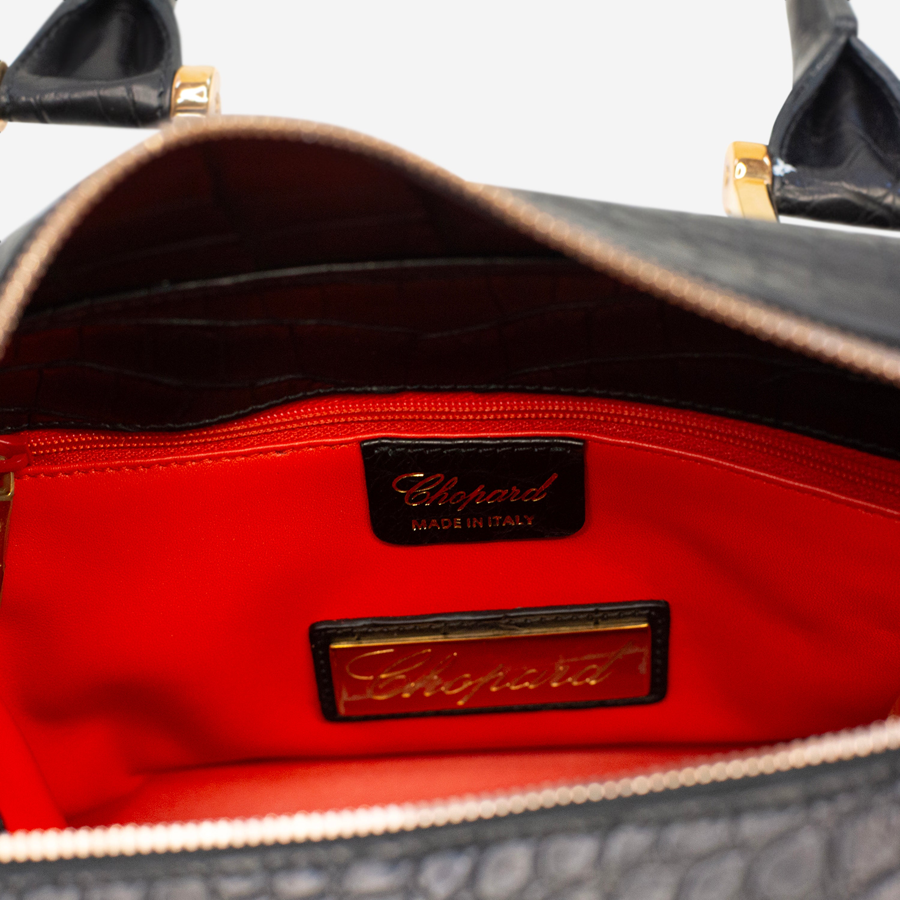 Chopard Caroline Mini Matte Black Alligator Leather Handbag 95000-0176 - THE SOLIST
