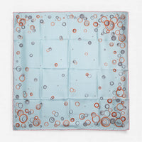 Chopard Happy Spirit Sky Blue Organic Silk Twill Foulard Scarf 95002-0683