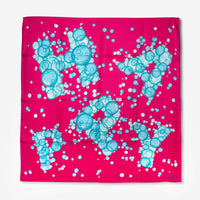 Chopard Happy Bubbles Fuchsia Organic Silk Twill Women's Scarf 95002-0719