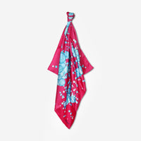 Chopard Happy Bubbles Fuchsia Organic Silk Twill Women's Scarf 95002-0719