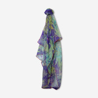 Chopard Animal World Purple/Green Organic Silk Chiffon Women's Stole 95005-0470