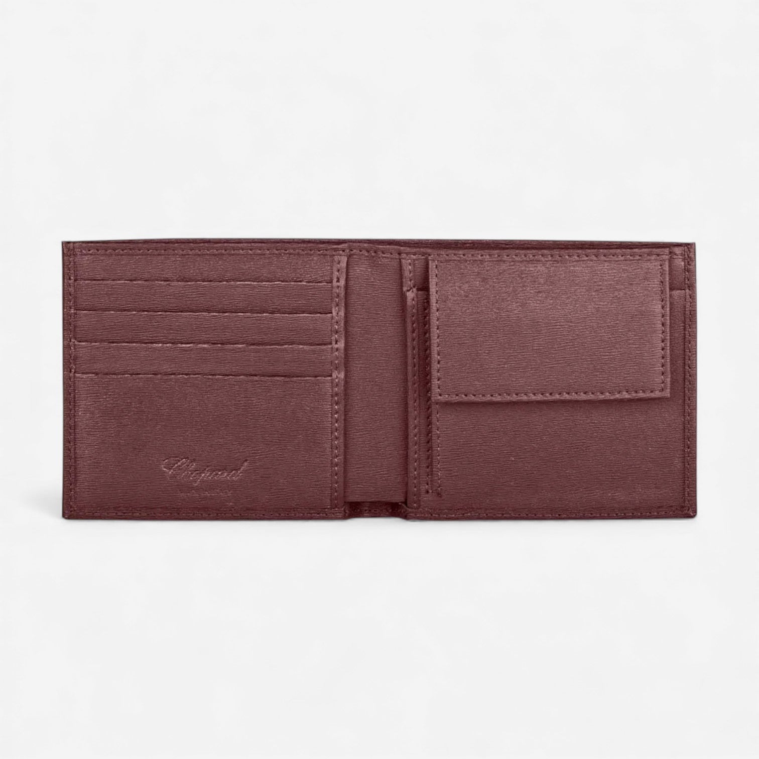 Chopard Classic Burgundy Leather Coin Wallet 95012-0352