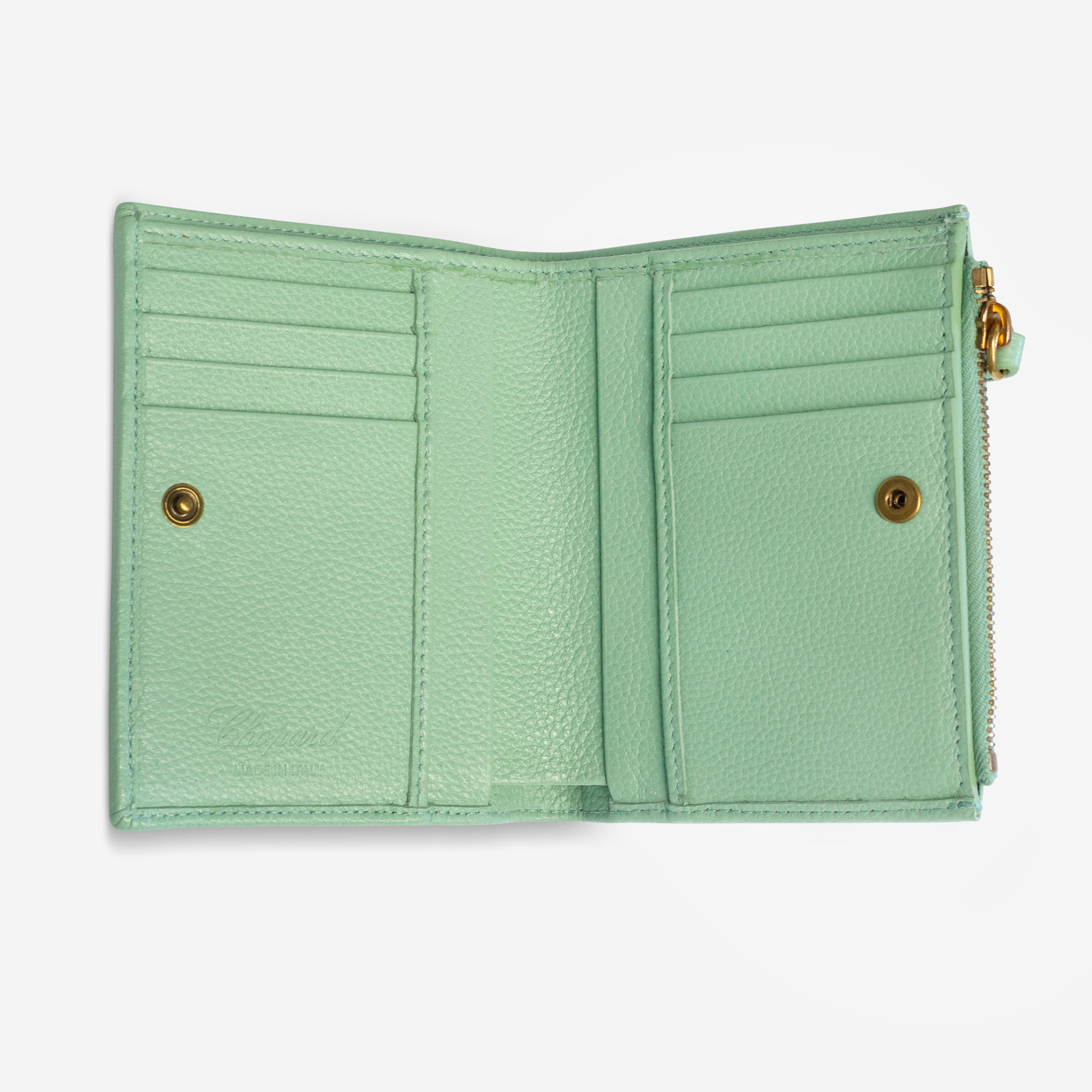 Chopard Happy Sport Medium Mint Green Leather Women's Wallet 95015-0589