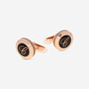 Chopard Classic "C" Rose Gold-Plated Steel & Glass Mens Cufflinks 95014-0054