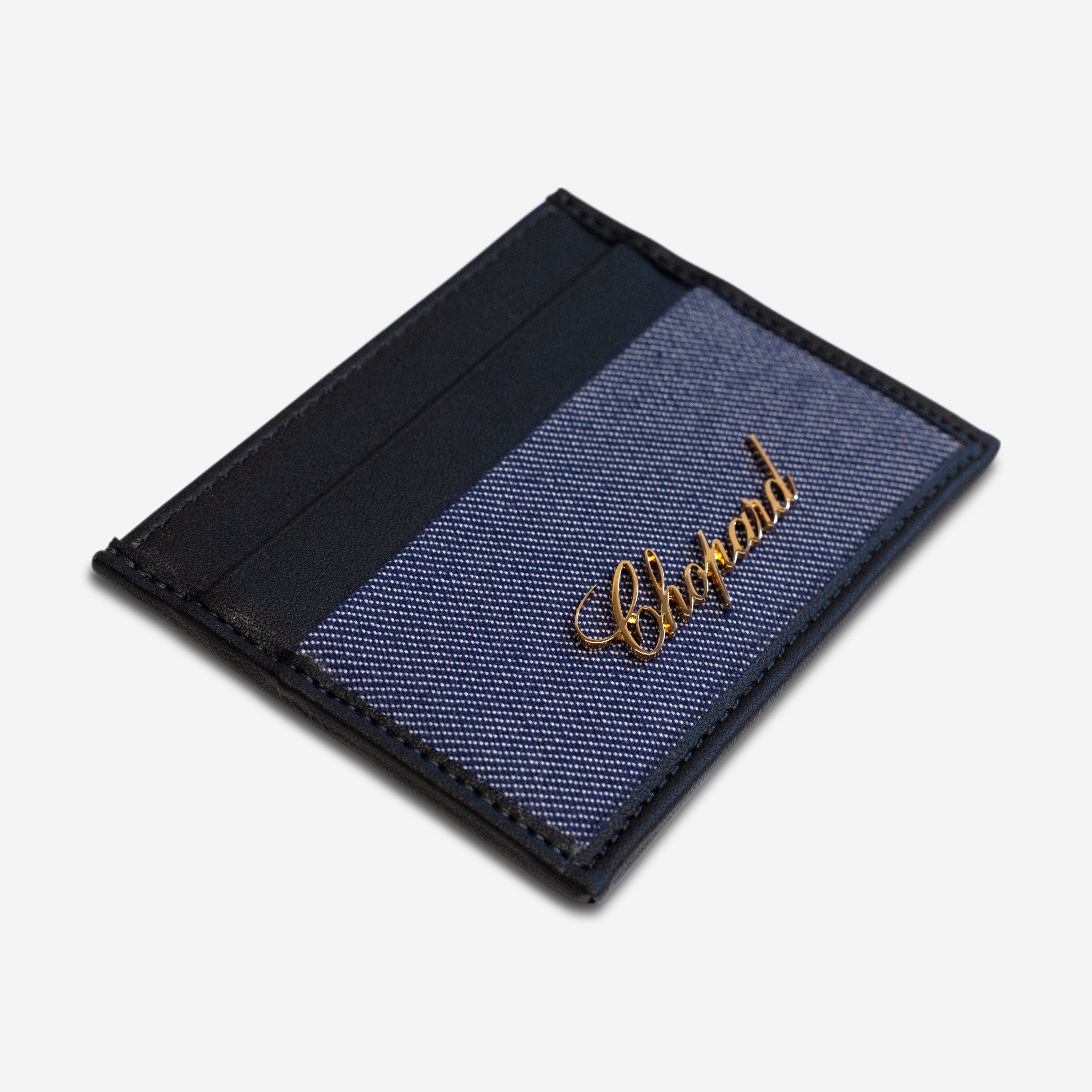 Chopard Classic Black Leather/Denim Unisex Card Holder 95015-0527